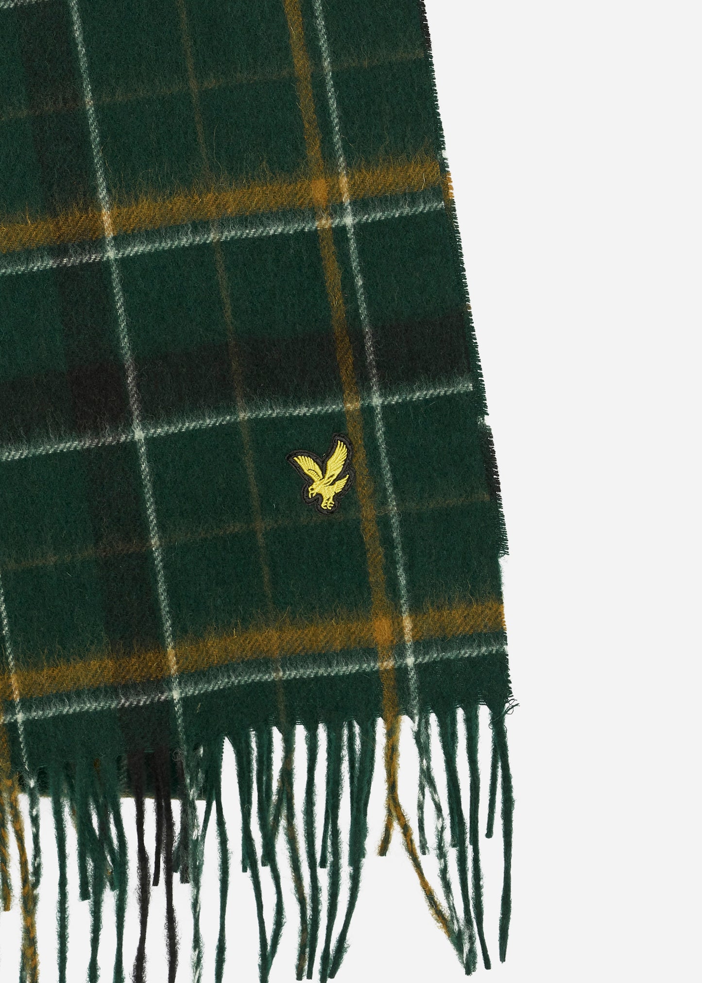 Lyle & Scott Sjaals Tartan lambswool scarf - dark green
