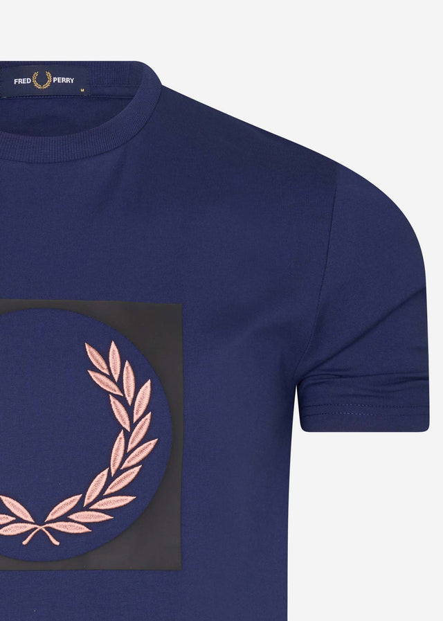 Fred Perry T-Shirts Laurel wreath graphic t-shirt - french navy