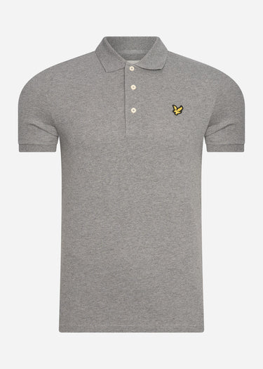Lyle & Scott Polo's  Plain polo shirt - mid grey marl