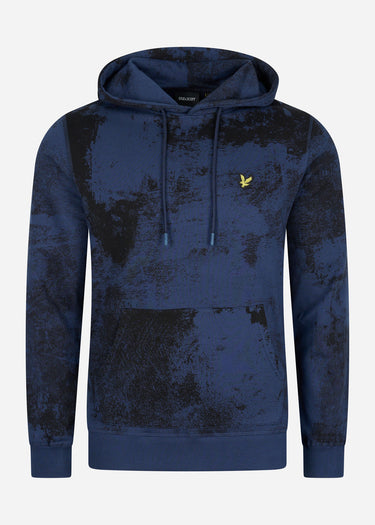 Lyle & Scott Hoodies Erosion print hoodie - navy