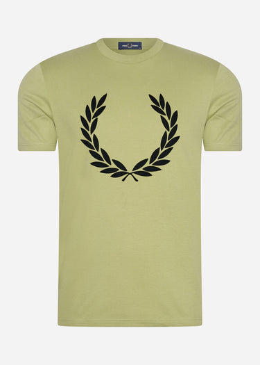 Fred Perry T-shirts  Flock laurel wreath t-shirt - sage green