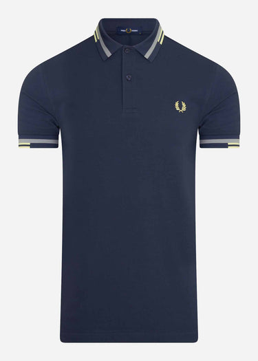 Fred Perry Polo's  Abstract tipped polo shirt - dark airforce