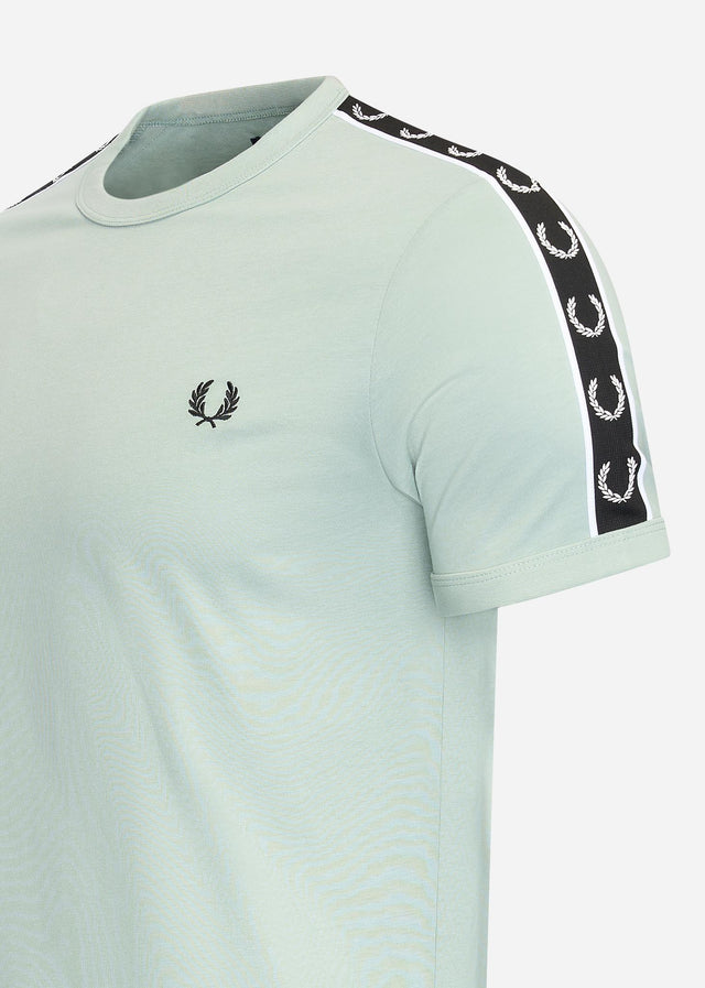 Fred Perry T-Shirts Taped ringer t-shirt - silver blue black
