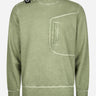 MA.Strum Truien Oil wash crew neck sweat - tea