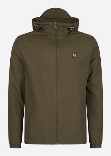 Lyle & Scott Jassen Zip through hooded jacket - olive