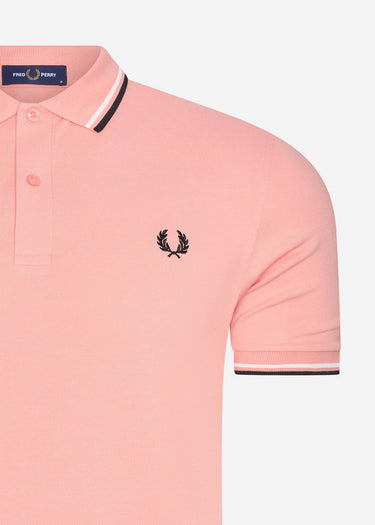 Fred Perry Polo's Twin tipped fred perry shirt - pink peach
