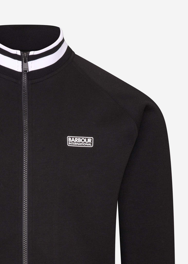 Barbour International Sweatjacken Radius raglan zip thru - black