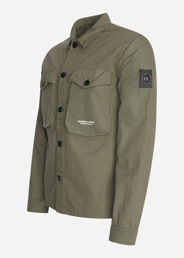 Marshall Artist Overshirts  Cotton ripstop overshirt - khaki