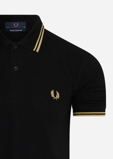 Fred Perry Polo's Twin tipped fred perry shirt - black champagne