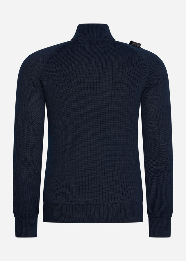 MA.Strum Pullover Quarter zip knit - ink navy