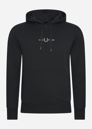 Fred Perry Hoodies  Embroidered hooded sweatshirt - black
