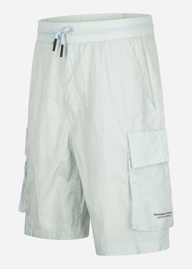 Marshall Artist Korte Broeken Krinkle nylon cargo short - dolphin grey