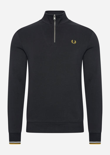 Fred Perry Truien Half zip sweatshirt - black