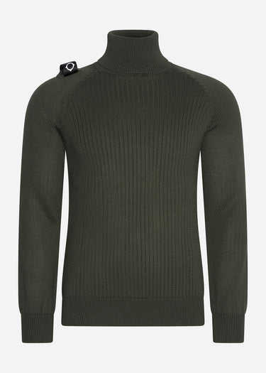 MA.Strum Truien Roll neck knit - oil slick