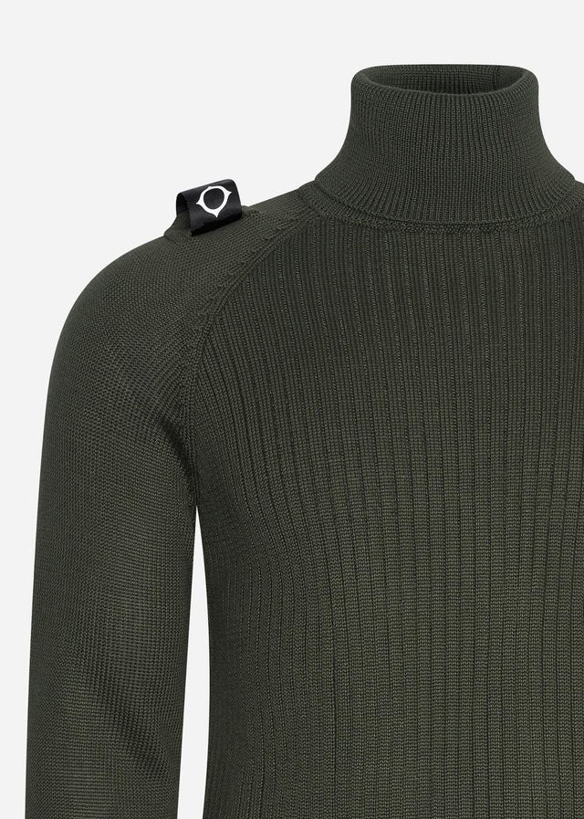 MA.Strum Pullover Roll neck knit - oil slick