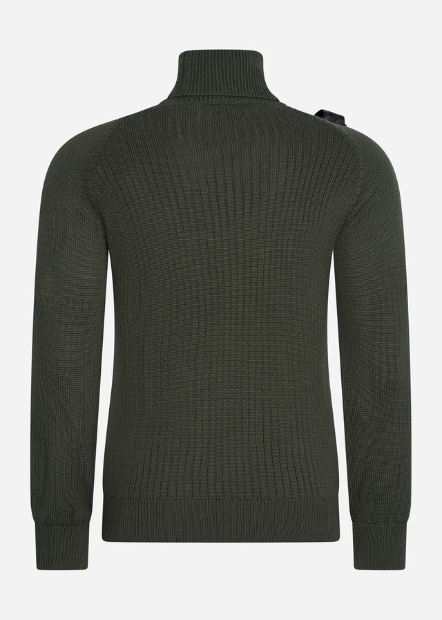 MA.Strum Pullover Roll neck knit - oil slick