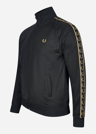 Fred Perry Vesten  Seasonal taped track jacket - black gold