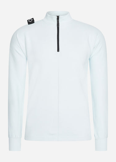 MA.Strum Truien Dfp funnel neck zip top - illusion blue