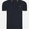 Fred Perry Polo's Twin tipped fred perry shirt - black shaded stone
