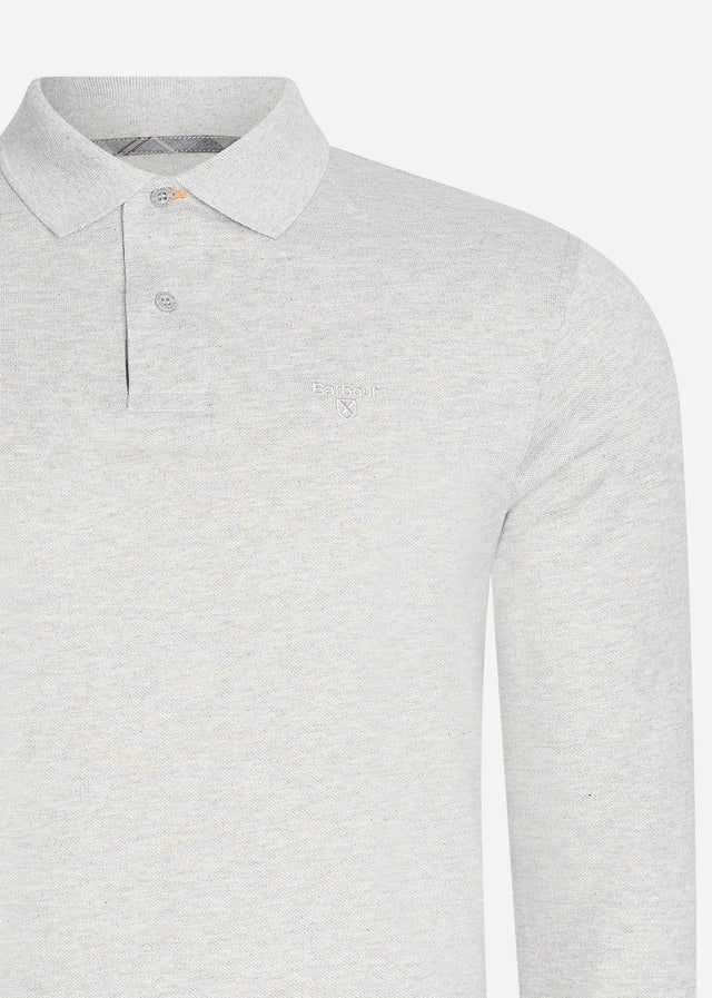 Barbour Langarm Polos Essential l/s sports polo - grey