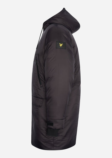 Lyle & Scott Jassen Long line internal padded jacket - jet black