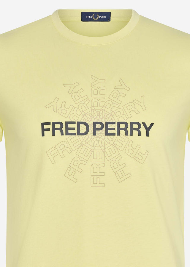 Fred Perry T-Shirts Fred perry graphic t-shirt - wax yellow