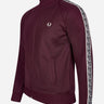 Fred Perry Vesten Seasonal taped track jacket - oxblood gunmetal