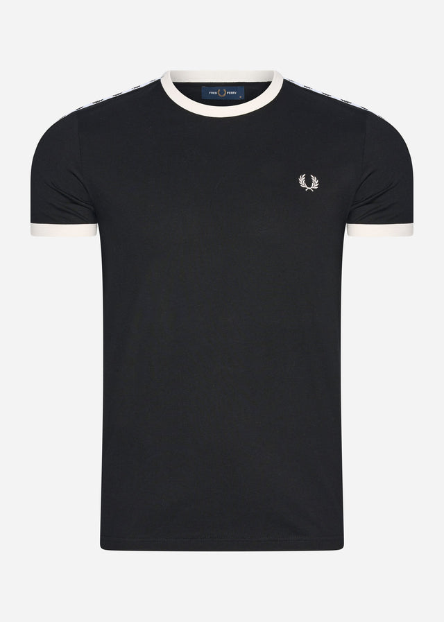 Fred Perry T-Shirts Taped ringer t-shirt - black