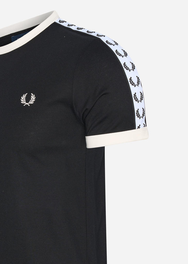 Fred Perry T-Shirts Taped ringer t-shirt - black