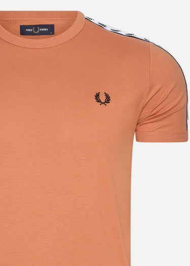 Fred Perry T-shirts Taped ringer t-shirt - court clay