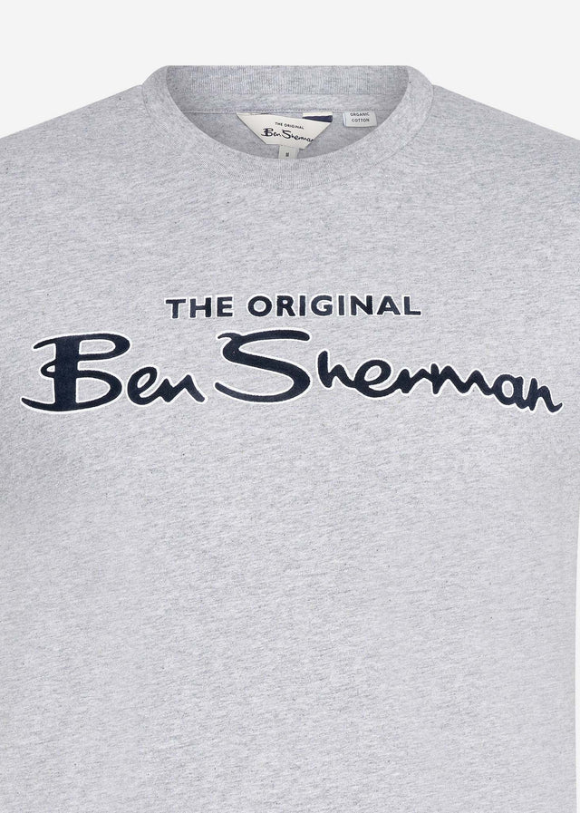Ben Sherman T-Shirts Signature flock tee - grey