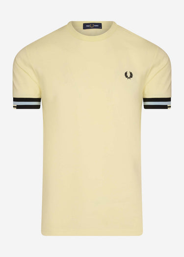 Fred Perry T-shirts Abstract cuff t-shirt - lemon sorbet
