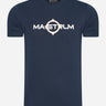 MA.Strum T-shirts SS logo print tee - ink navy