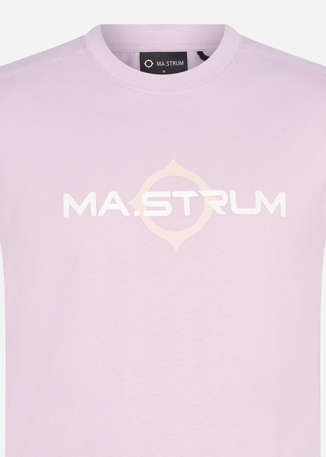MA.Strum T-Shirts SS logo print tee - thistle