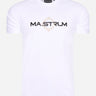 MA.Strum T-shirts SS logo print tee - optic white