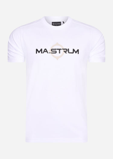 MA.Strum T-shirts SS logo print tee - optic white