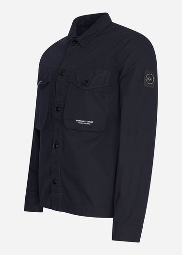 Marshall Artist Overshirts  Cotton ripstop overshirt - navy