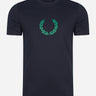 Fred Perry T-shirts Laurel wreath graphic t-shirt - navy