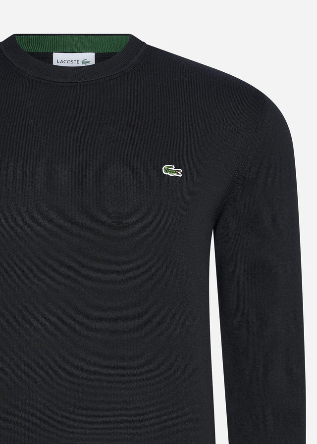 Lacoste Pullover Cotton sweater - black