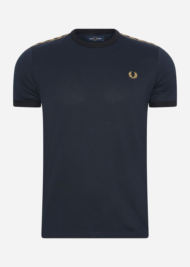 Fred Perry T-Shirts Gold taped ringer t-shirt - navy