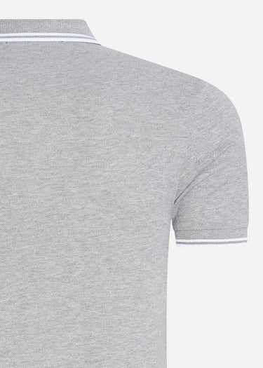 Fred Perry Polo's Twin tipped fred perry shirt - steel marl white