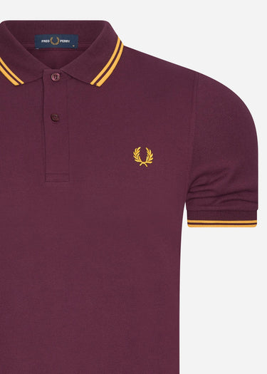 Fred Perry Polo's Twin tipped fred perry shirt - mahogany maize