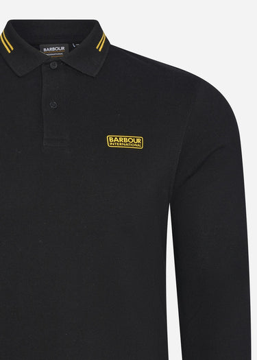 Barbour International Longsleeve Polo's Legacy tipped ls polo - black