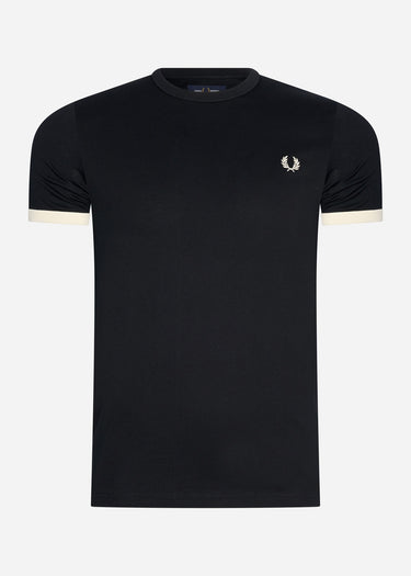 Fred Perry T-shirts Ringer t-shirt - black ecru