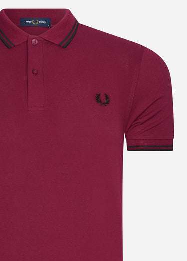 Fred Perry Polo's Twin tipped fred perry shirt - tawny port