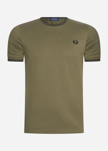 Fred Perry T-shirts Twin tipped t-shirt - uniform green