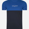 Fred Perry T-shirts Branded colour block t-shirt - navy