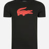 Lacoste T-shirts Printed t-shirt - black corrida