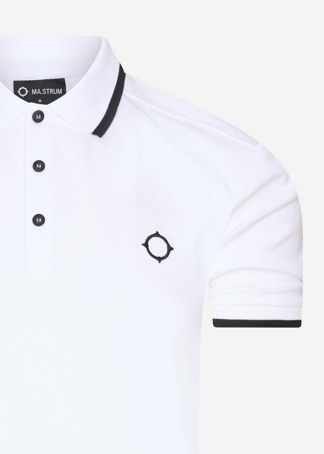MA.Strum Poloshirts SS jersey polo - optic white