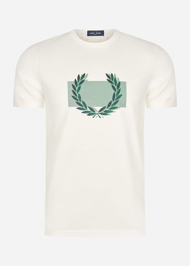 Fred Perry T-shirts Colour block Laurel wreath t-shirt - snow white